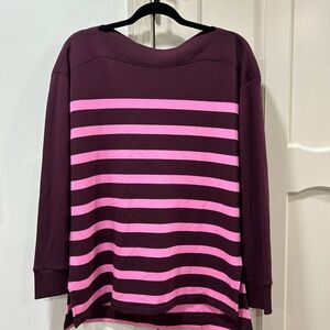Lou & Grey Burgundy and Pink Striped Tunic